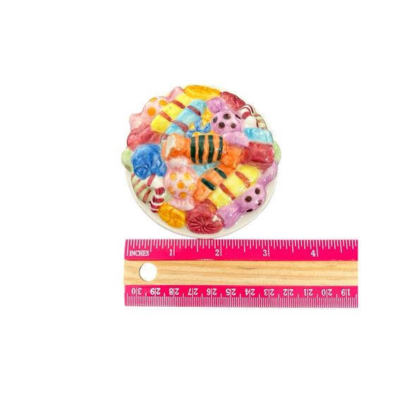 RARE Vintage Candy Ceramic 7 Pieces Set Dave Creation Co. Lyc Made In China - Picture 7 of 9